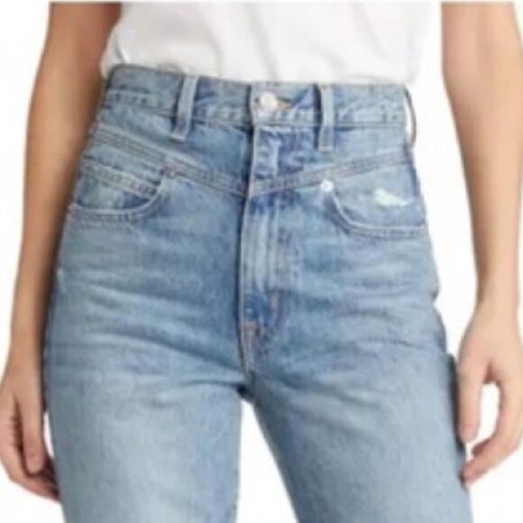 New SLVRLAKE Beatnik Straight Jeans Distressed Size 26 - Picture 3 of 16